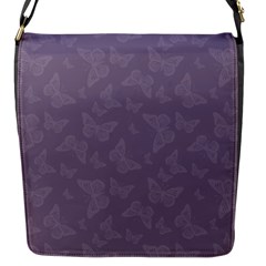 Grape Compote Butterfly Print Flap Closure Messenger Bag (s) by SpinnyChairDesigns