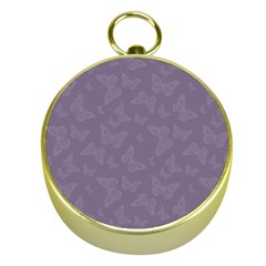 Grape Compote Butterfly Print Gold Compasses by SpinnyChairDesigns