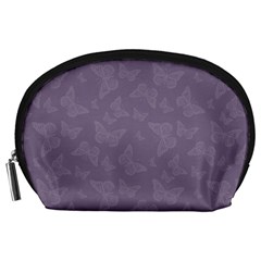 Grape Compote Butterfly Print Accessory Pouch (large) by SpinnyChairDesigns