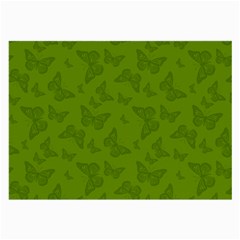 Avocado Green Butterfly Print Large Glasses Cloth (2 Sides)