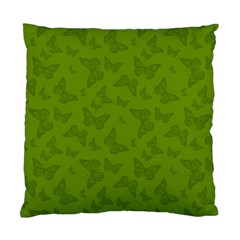 Avocado Green Butterfly Print Standard Cushion Case (one Side) by SpinnyChairDesigns