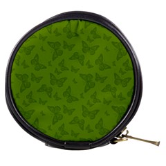 Avocado Green Butterfly Print Mini Makeup Bag by SpinnyChairDesigns