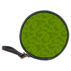 Avocado Green Butterfly Print Classic 20-cd Wallets by SpinnyChairDesigns