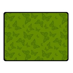 Avocado Green Butterfly Print Fleece Blanket (small) by SpinnyChairDesigns