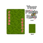 Avocado Green Butterfly Print Playing Cards 54 Designs (Mini) Front - Joker2