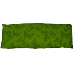 Avocado Green Butterfly Print Body Pillow Case Dakimakura (Two Sides)