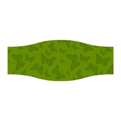 Avocado Green Butterfly Print Stretchable Headband