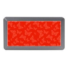 Vermilion Red Butterfly Print Memory Card Reader (mini) by SpinnyChairDesigns