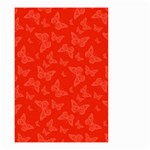 Vermilion Red Butterfly Print Small Garden Flag (Two Sides) Front