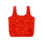 Vermilion Red Butterfly Print Full Print Recycle Bag (S) Back