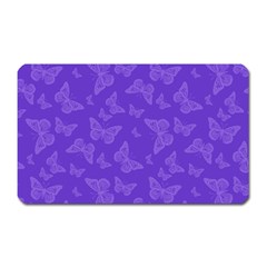 Violet Purple Butterfly Print Magnet (rectangular) by SpinnyChairDesigns