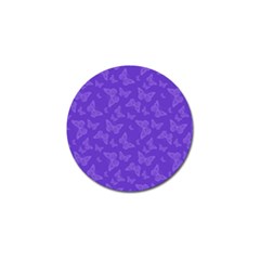 Violet Purple Butterfly Print Golf Ball Marker by SpinnyChairDesigns