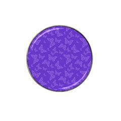 Violet Purple Butterfly Print Hat Clip Ball Marker (4 Pack) by SpinnyChairDesigns