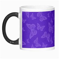 Violet Purple Butterfly Print Morph Mugs by SpinnyChairDesigns