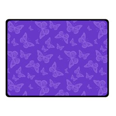 Violet Purple Butterfly Print Fleece Blanket (small) by SpinnyChairDesigns