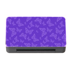 Violet Purple Butterfly Print Memory Card Reader With Cf by SpinnyChairDesigns