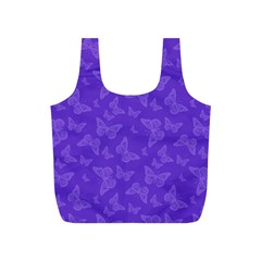 Violet Purple Butterfly Print Full Print Recycle Bag (s) by SpinnyChairDesigns