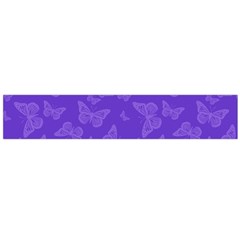 Violet Purple Butterfly Print Large Flano Scarf  by SpinnyChairDesigns