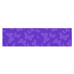 Violet Purple Butterfly Print Satin Scarf (oblong) by SpinnyChairDesigns