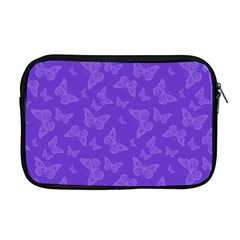 Violet Purple Butterfly Print Apple Macbook Pro 17  Zipper Case by SpinnyChairDesigns