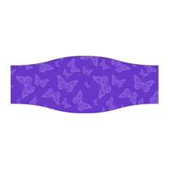 Violet Purple Butterfly Print Stretchable Headband by SpinnyChairDesigns