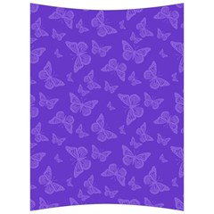 Violet Purple Butterfly Print Back Support Cushion by SpinnyChairDesigns