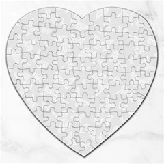 Wedding White Butterfly Print Jigsaw Puzzle (heart) by SpinnyChairDesigns