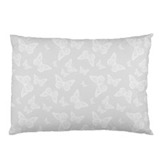 Wedding White Butterfly Print Pillow Case by SpinnyChairDesigns