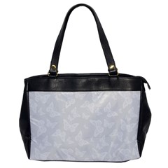 Wedding White Butterfly Print Oversize Office Handbag by SpinnyChairDesigns