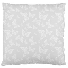 Wedding White Butterfly Print Large Cushion Case (two Sides) by SpinnyChairDesigns