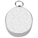 Wedding White Butterfly Print Silver Compasses Front