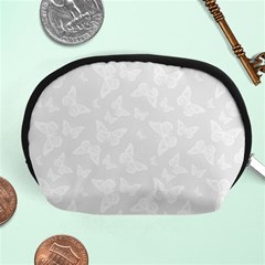 Wedding White Butterfly Print Accessory Pouch (medium) by SpinnyChairDesigns