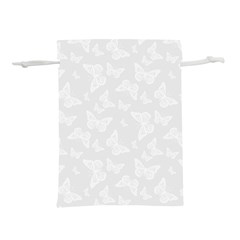 Wedding White Butterfly Print Lightweight Drawstring Pouch (s) by SpinnyChairDesigns