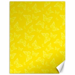 Lemon Yellow Butterfly Print Canvas 12  X 16  by SpinnyChairDesigns