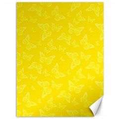 Lemon Yellow Butterfly Print Canvas 36  x 48 