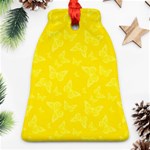 Lemon Yellow Butterfly Print Bell Ornament (Two Sides) Front