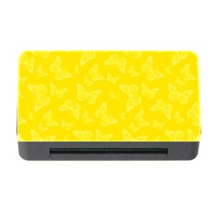 Lemon Yellow Butterfly Print Memory Card Reader With Cf by SpinnyChairDesigns