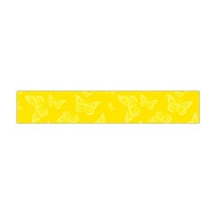 Lemon Yellow Butterfly Print Flano Scarf (mini) by SpinnyChairDesigns