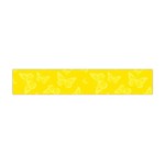 Lemon Yellow Butterfly Print Flano Scarf (Mini) Front