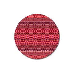 Boho Bittersweet Pink  Magnet 3  (round) by SpinnyChairDesigns