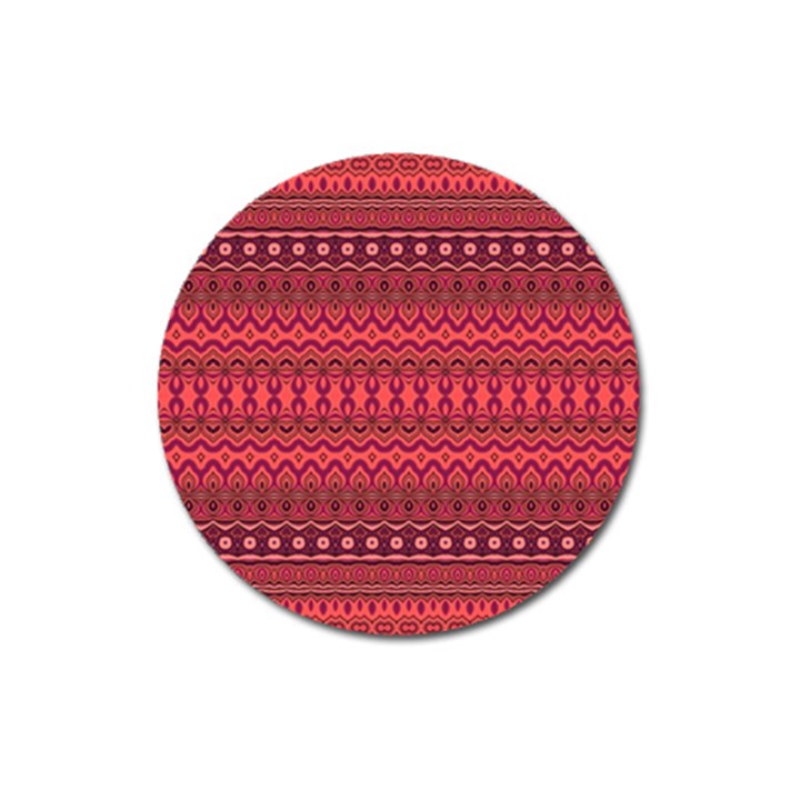 Boho Bittersweet Pink  Magnet 3  (Round)