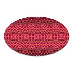 Boho Bittersweet Pink  Oval Magnet by SpinnyChairDesigns