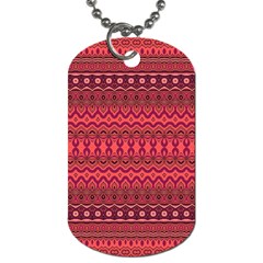 Boho Bittersweet Pink  Dog Tag (two Sides) by SpinnyChairDesigns