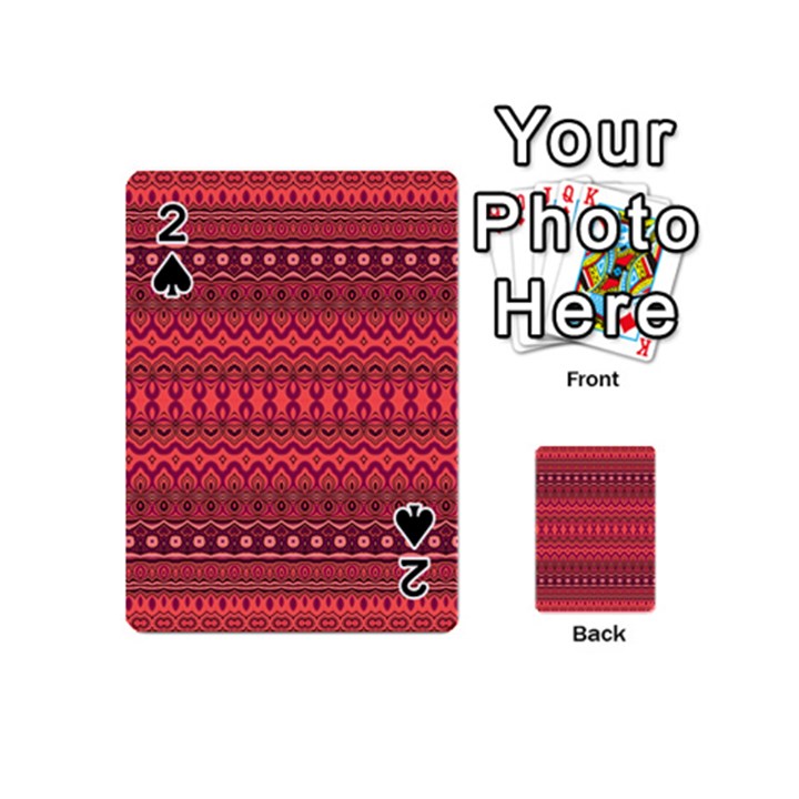 Boho Bittersweet Pink  Playing Cards 54 Designs (Mini)