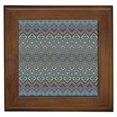 Boho Sweetheart Pattern Framed Tile by SpinnyChairDesigns