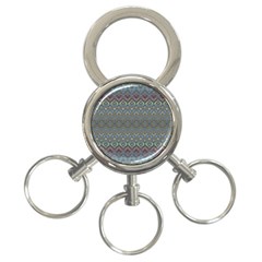 Boho Sweetheart Pattern 3-ring Key Chain by SpinnyChairDesigns