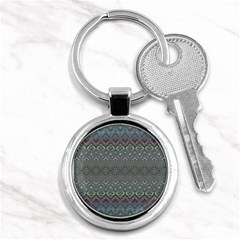 Boho Sweetheart Pattern Key Chain (round) by SpinnyChairDesigns