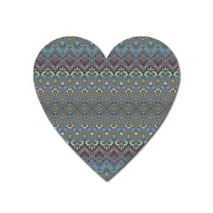 Boho Sweetheart Pattern Heart Magnet by SpinnyChairDesigns