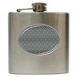 Boho Sweetheart Pattern Hip Flask (6 oz) Front