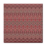 Boho Rustic Pink Tile Coaster Front